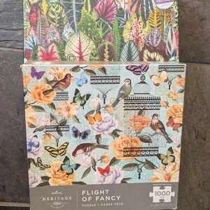 Hallmark Heritage Puzzle - Birds and Butterflies in Blue and Orange